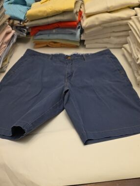 Tommy Bahama Navy Flat Front Cotton Shorts